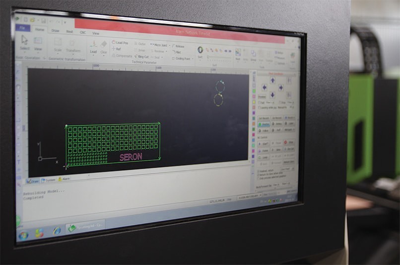 SERON Fiber LinearCut programavimas